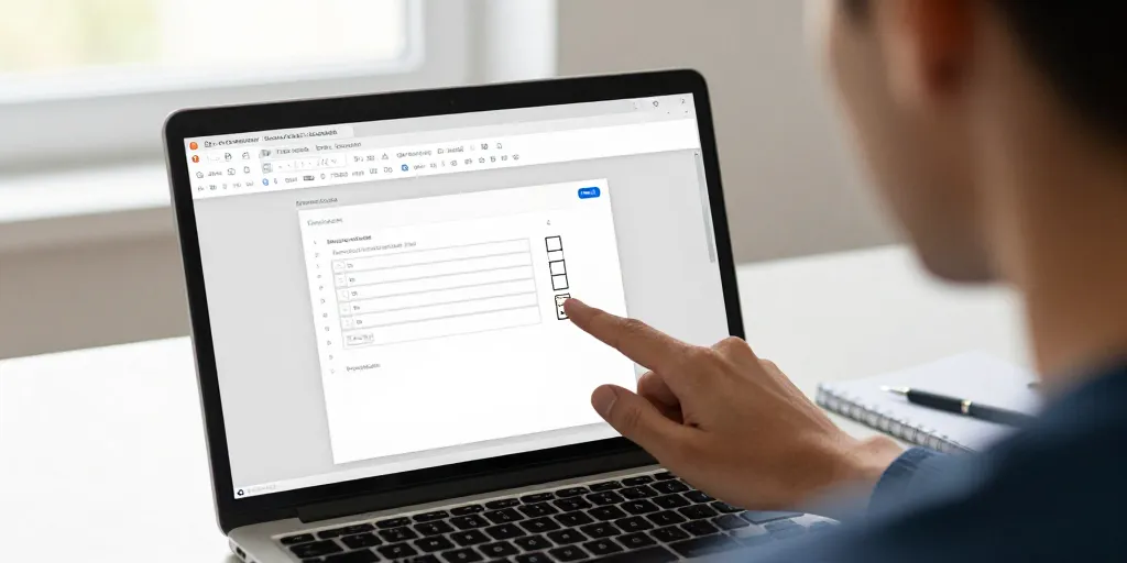 insérer une case à cocher sur word